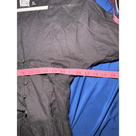 Reclaimed vintage teired long sleeve mini dress womens 2 whimsigoth witchy fairy - Picture 6 of 8